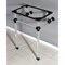 Kingston Brass Templeton 24" x 20-3/8" x 33-3/16" Acrylic Console Sink Legs, Black VAH282033MB - alternate 2